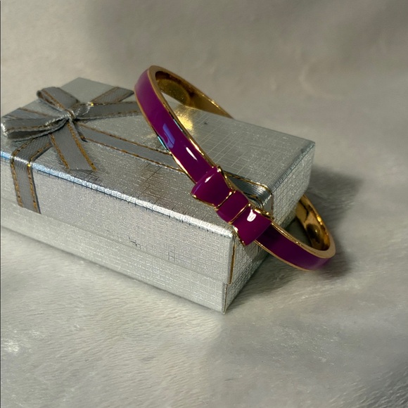 kate spade Jewelry - Kate Spade Purple and Gold Bow Bracelet